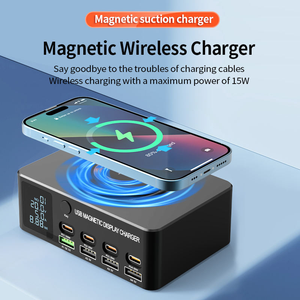 Chargeur mural GaN haute puissance 140W, station de charge de bureau à 8 ports avec LED, compatible avec les ordinateurs portables, <span class=keywords><strong>Steam</strong></span> Deck, les appareils médicaux - Product Image 5