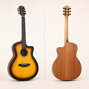 กีตาร์โปร่งอะคูสติกขนาด 40/41 นิ้ว รุ่น Matte Sunset Burst Solid Top สำหรับผู้เริ่มต้นและการแสดง - Product Image 3