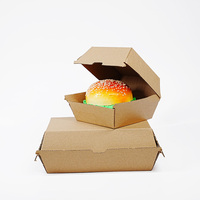 Cajas de Cartón Corrugado Ecológicas Personalizadas al por Mayor, con Brillo, Plegables, para Empacar Comida Rápida y Hamburguesas
