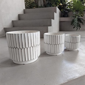 Grand stock de petits pots en fibro-ciment pour plantes succulentes et bonsaïs, pour la décoration de table de bureau, utilisation intérieure et extérieure - Product Image 2