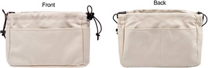 Organisateur de sac à main en toile robuste fermeture à cordon étui à maquillage multi-poches sac cosmétique imprimé personnalisé - Product Image 3