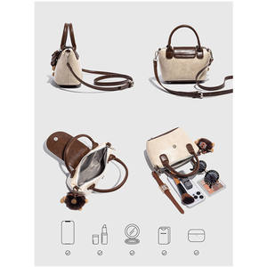 Sac Mini Vintage de Haute Qualité pour Femmes, Petit Sac Bandoulière en PU Imperméable avec Fermeture Éclair, Doublure en Polyester, Polyvalent et Tendance - Product Image 5