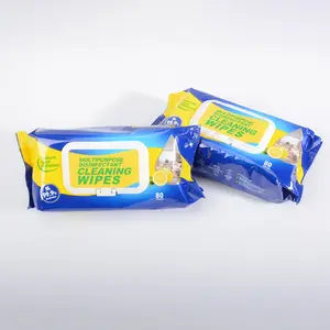 Free Sample 80PCS Multifunctional Wet Wipes Reusable Oil Remover Kitchen Wipes Lemon Smell