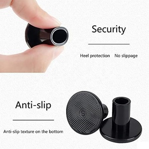 แผ่นรองส้นรองเท้าสีดำใสสำหรับพื้นที่ไม่เรียบ ป้องกันส้นสูง ป้องกันการลื่นไถลบนพื้นหญ้า - Product Image 4