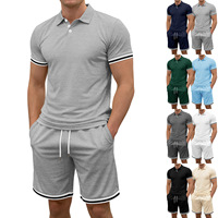 Ensemble de shorts de sport décontractés pour hommes sur mesure, t-shirt polo à manches courtes, shorts pour hommes