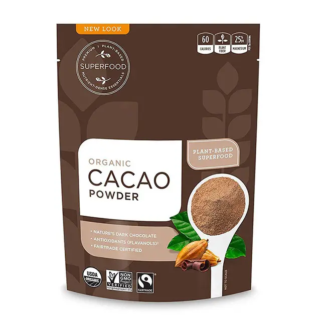 Toplu gıda katkı maddeleri doğal organik bitkisel kakao fasulye tohumu konsantresi özü tozu anlık ham kakao tozu