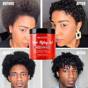 Gel coiffant pour cheveux, obtient des coiffures naturelles élégantes, définit les boucles, tenue extra forte, gel coiffant pour cheveux roux - Product Image 2