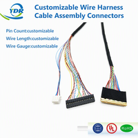 Cable LVDS de 40 Pines para Pantalla, Arnés de Cables de Cobre Estañado con PVC y PTFE, Doble Canal de 6 Bits para LED, LCD, Computadoras y Electrodomésticos