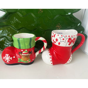 <span class=keywords><strong>Taza</strong></span> de bota de Papá Noel de <span class=keywords><strong>Navidad</strong></span>, sublimación, pintura a mano, bota de dolomita, <span class=keywords><strong>taza</strong></span> de té con cabeza de reno, zapato de cerámica, <span class=keywords><strong>taza</strong></span> bonita de café - Product Image 4