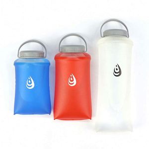 ขวดน้ำแบบนิ่มสำหรับแคมป์ปิ้ง ขนาด 0.8 ลิตร 1.0 ลิตร 1.5 ลิตร ปลอดสาร BPA ผลิตจาก TPU ตัวอย่างฟรี - Product Image 1