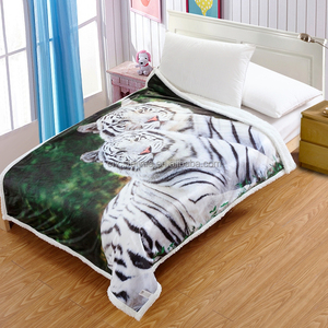 FY personnalisé léopard tigre neige léopard Lion Animal impression numérique chaud flanelle polaire Polyester recyclé jeter couverture - Product Image 5