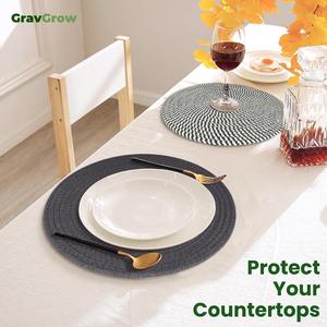 Grandes Salvamanteles de Bambú para Platos Calientes, Ollas y Sartenes, Resistentes al Calor, Redondos, para Fiestas - Product Image 4