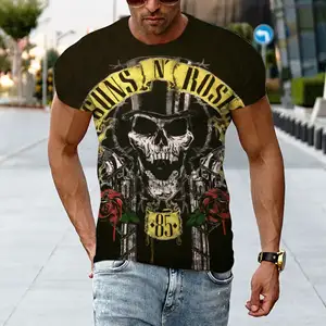 Neues Cross Border Terror Skull 3D Digitaldruck T-Shirt Sommer Freizeit Sport Kurzarm T-Shirt