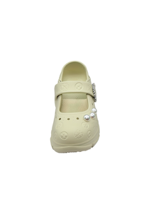 Zoccoli con Piattaforma e Perle Stile Mary Jane, Scarpe Estive Morbide e Leggere, Taglia 22 per Donne e Ragazze - Product Image 1