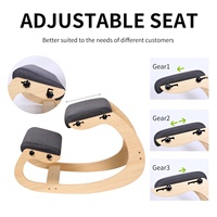 Une chaise de genou Ergo berçante et une chaise de bureau en bois conçues pour l'étude du bureau à domicile et le soutien de la chaise de posture