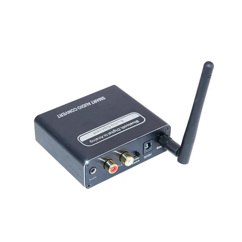 Digital a analógico fibra óptica 5,0 receptor Bluetooth micrófono control remoto Conversión de audio inteligente
