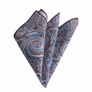 ผ้าพันคอผ้าฝ้ายลายขนนกสีเทอร์ควอยซ์สีน้ำตาล - Product Image 2