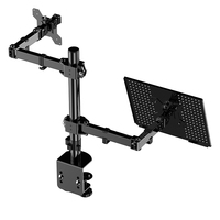 Support d'écran LCD LED pour ordinateur portable, support de bureau pivotant et inclinable, support mural pour bureau, hauteur réglable de 13 à 32 pouces