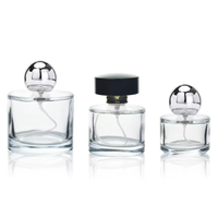 Vente en gros de flacons pompe en verre de 30 ml, 50 ml, 100 ml, distributeur de sérum cosmétique, flacon de parfum Crystal Hill