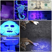 Linterna UV de Mano de Aleación de Aluminio, 10W, Súper Brillante, 100 LED, 395nm, Violeta, para Camping, Detección de Chinches, Escorpiones y Dinero