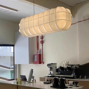 Japanese Style Long Strip Silk Chandelier Led <b>Light</b> For Hotel Restaurant Coffee Shop Bar Counter <b>Lighting</b> - Product Image 3