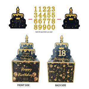 生日派对装饰品节日用品创新黑金钱箱 - Product Image 5