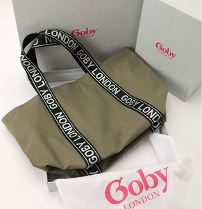 ゴビーロンドン カスタムメイド 高品質ナイロン製トートバッグ ジッパー開閉 38L 大容量 防水ショッピングトートバッグ - Product Image 3