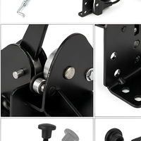 Rakitan Kontrol Throttle Tangan Hitam 333 D3677 untuk Tuas Throttle Mesin Backhoe Loader JCB 3CX T4i