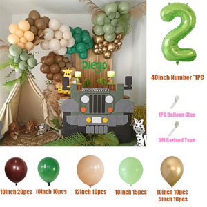 Decoración de Globos para Primer Cumpleaños de Niño, Tema de Safari en la Jungla, Decoraciones para Fiesta de Cumpleaños Infantil, Fiesta de Bebé Salvaje, Día del Niño - Product Image 3
