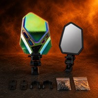 Rétroviseurs latéraux personnalisés avec logo UTV, nouveau design, éclairage LED en option disponible, une paire incluse, fixation par pince, pour ATV, SxS, utilitaire, fourniture directe usine