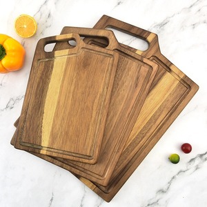 Tabla de cortar rectangular de madera de acacia 29.5x19.8cm 35.3x25.3cm para cocina - Product Image 1