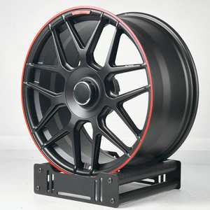 メルセデスCLS CLA CLE C200 C43 C63 A200 GT50 GT55用BKU鍛造ホイール 5x112 18 19 20 21 22インチ サンティブラック モノブロックリム - Product Image 2