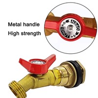 Pirinç Su Deposu/Yağmur Varili Musluk Seti 3/4" x 1/2" Erkek Yağmur Suyu Yönlendirme Seti, Musluk ve Bölme Bağlantısı ile