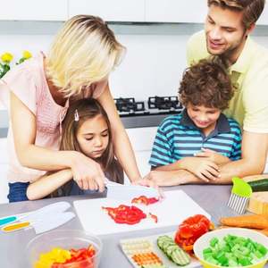 Cuchillos de Cocina Ecológicos y Seguros para Niños, Mango de PP, Cortador de Frutas para Niños Pequeños, Juego de Cuchillos de Plástico Personalizados - Product Image 3