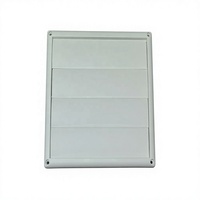 Grille d'aération carrée moderne en plastique pour extérieur, 4, 5, 6, 8 pouces, blanche, à persiennes, pour mur extérieur