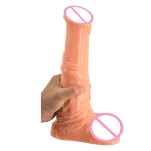 Faak-pene artificial de 5,3 cm <span class=keywords><strong>con</strong></span> tapón anal, pene grande de animal, juguete sexual de pvc, consolador equino de caballo de 10 pulgadas - Product Image 5