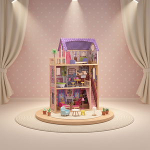 <span class=keywords><strong>Maison</strong></span> <span class=keywords><strong>de</strong></span> poupée en bois Elisyia, accessoires DIY, jouet éducatif, villa, jeu <span class=keywords><strong>de</strong></span> rôle, ensemble <span class=keywords><strong>de</strong></span> meubles pour filles et garçons, mini bébé et enfants - Product Image 4
