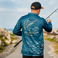 Maillot de pêche personnalisé OEM en gros pour hommes, protection solaire UPF 50+, manches longues, pour la pêche en haute mer en Australie, équipage de bateau, club de pêche