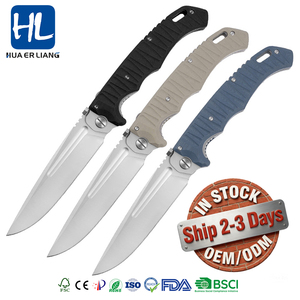 Cuchillo Táctico Plegable HL Personalizado con Mango G10 de Acero Inoxidable, Multifuncional para Uso DIY, ODM y OEM - Product Image 1