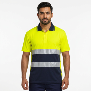 Chemise de sécurité réfléchissante haute visibilité en polyester/coton Clush Industries pour vêtements de travail industriels en extérieur - Confortable et respirante - Product Image 1