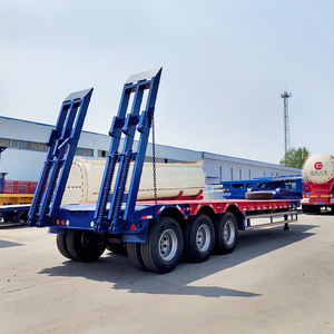 Nouvelle remorque de camion à plateau surbaissé à 4 essieux à col de cygne détachable de 80 tonnes pour le Mali - Product Image 6