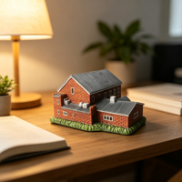 Modèle de construction de maison en résine 3d pour décoration de maison Fashional