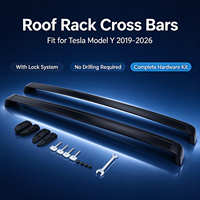 REDFIRE Roof Rack Cross Bar Lock (Hitam/Perak) Pemasangan Bolt-on 1498780-00-H 1498781-00-H untuk Tesla Model 3 2017-2026 Model