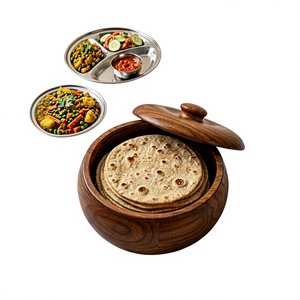 Bol en bois LuxeNest – Bol de service artisanal haut de gamme pour fruits, salades, collations, desserts et un style de table sophistiqué - Product Image 1
