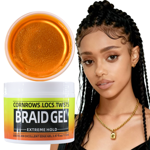 Nhãn hiệu riêng Salon sử dụng nhanh chóng khô bện Gel Xoắn Bím Tóc sóng cạnh Gel Thêm giữ cornrow khóa Braid Gel - Product Image 3