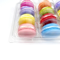 Offre Spéciale Macaron Biscuit En Plastique Blister Emballage Boîte 12 Trous Dessert Macaron Blister Insert Plateau
