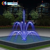 Fontaine musicale dansante en forme de fleur à trois couches 2M*2M