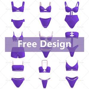 Maillot de bain 2 pièces de luxe pour femme, design 3D personnalisé, échantillon gratuit, haute qualité, tenue de plage - Product Image 1