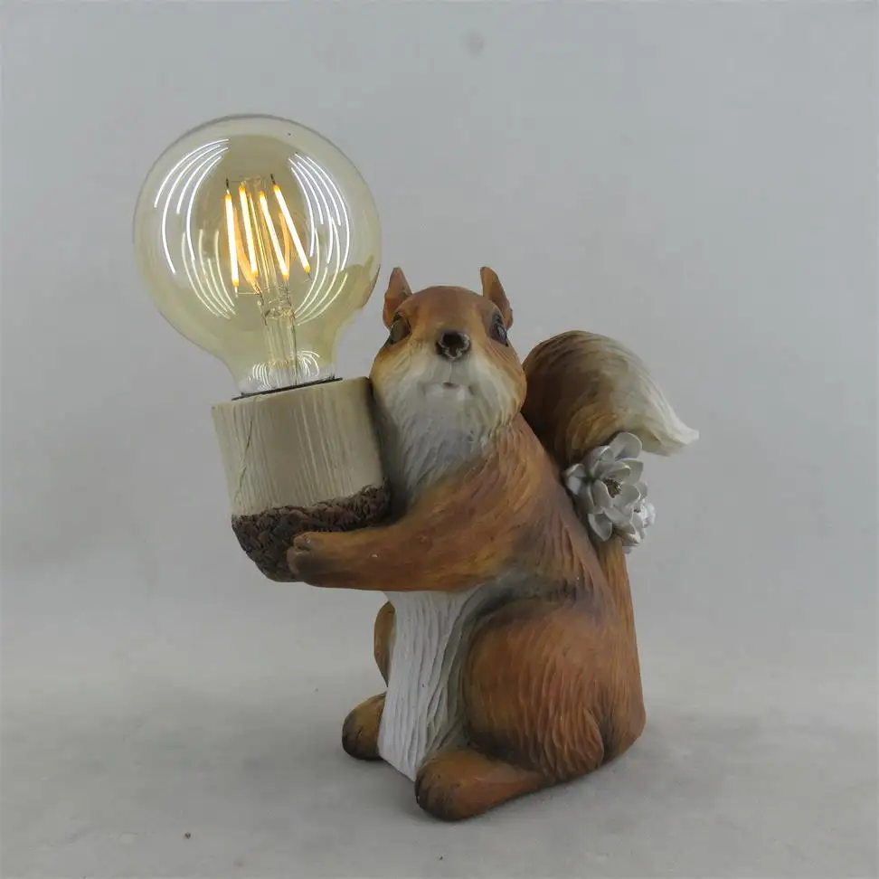 Kreatives 3D-Vintage-Harz-Bettlicht Nachtlicht tierförmige Tischlampe Dekor