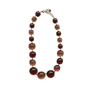 Collier de mode perlé en acier inoxydable 316L plaqué or PVD, perles rondes durables et résistantes, bijou tendance - Product Image 1